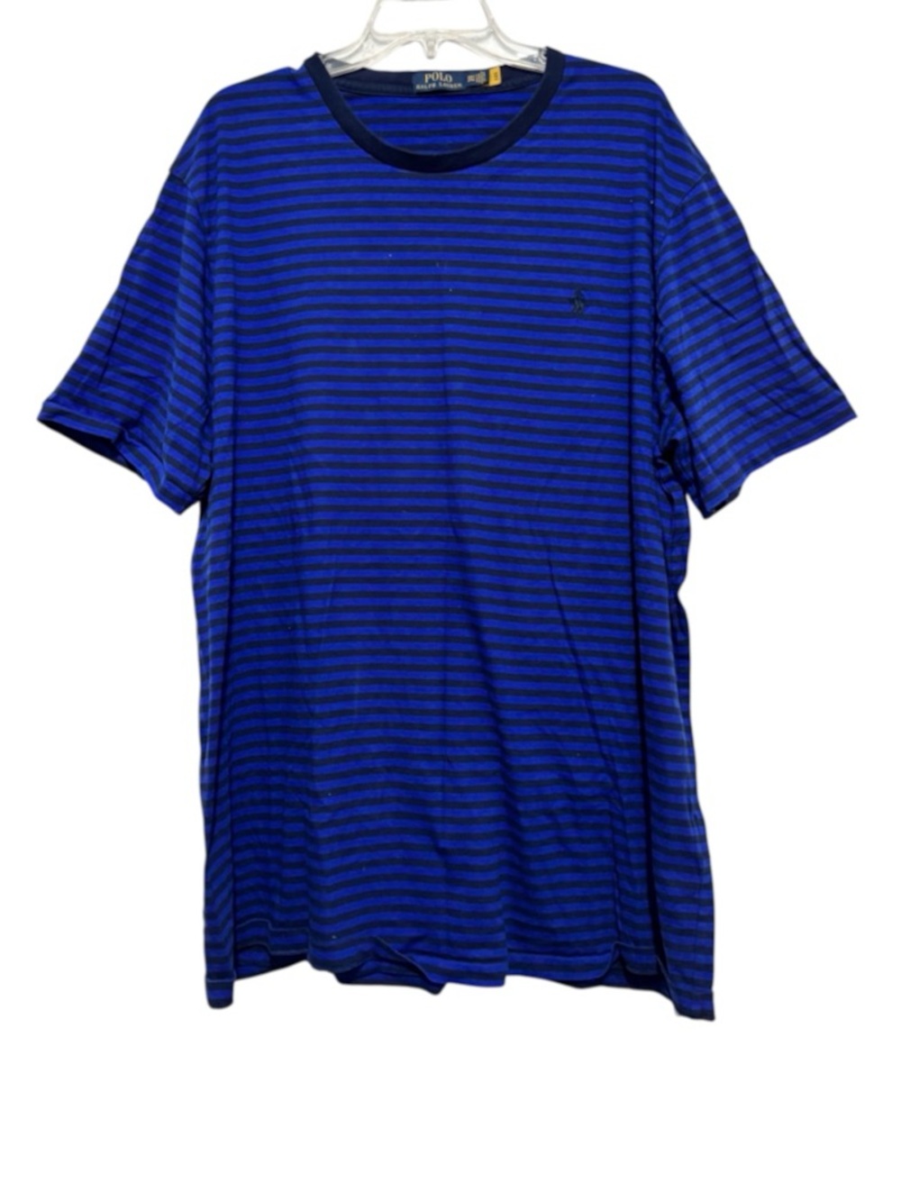 Ralph Lauren Blue & Navy Horizontal Stripe Short Sleeve Crew Tee